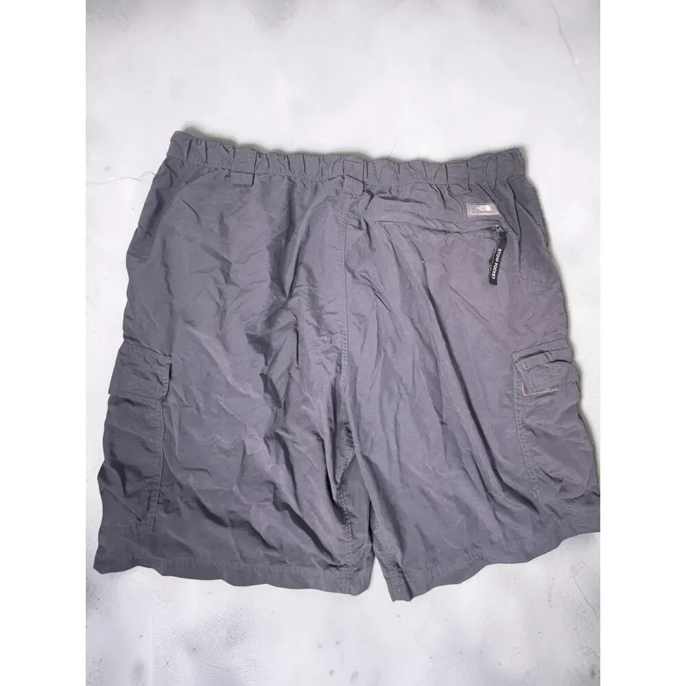 The North Face Mens XL Gray Nylon Cargo Hiking Shorts Dark Grey Outdoor Utility